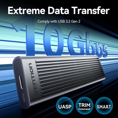 Vention 40GBPS M.2 NVME SSD العلبة ، حاوية الألومنيوم NVME مع مروحة التبريد ، M.2 الدعم M.2 M/B+M الحجم 280/2260/2242/2230 UASP/TRIM متوافق مع Thunderbolt 3/4/3.2/3.1 in Kuwait