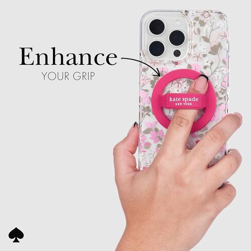 kate spade new york Magnetic Phone Ring Grip with Stand - Removable and Collapsible - Set in Stone in Saudi Arabia