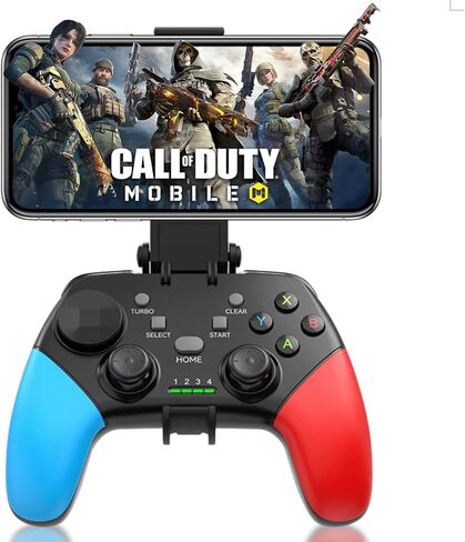 arVin Game Controller for iPhone/iOS/Android/PC/Steam Deck with Phone Holder, Turbo, Wireless Gamepad Joystick for iPhone 15/14/13/iPad/MacBook/Samsung Galaxy/Tablet, Call of Duty, Apex -Direct Play in Kuwait