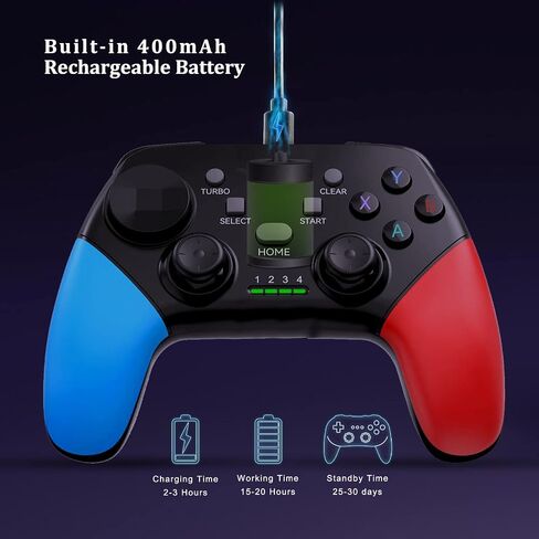 arVin Game Controller for iPhone/iOS/Android/PC/Steam Deck with Phone Holder, Turbo, Wireless Gamepad Joystick for iPhone 15/14/13/iPad/MacBook/Samsung Galaxy/Tablet, Call of Duty, Apex -Direct Play in Kuwait
