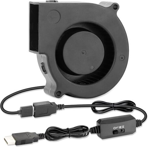 50mm x 15mm USB Blower Fan 2 Pack 5v Squirrel Cage Blower Fan with Variable Speed for Cooling DIY 3D Printer Costume Welding Helmet Thin Client CPU Modem in Saudi Arabia