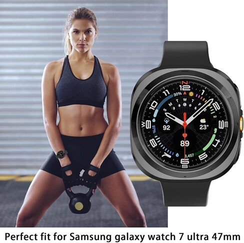 CASE متوافق مع Samsung Galaxy Watch Ultra 47mm Case Soft TPU غطاء الوجه الواقي الواقي لملحقات Galaxy Watch 47 مم (أحمر ، Ultra-47mm) in Kuwait