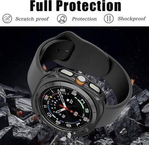 CASE متوافق مع Samsung Galaxy Watch Ultra 47mm Case Soft TPU غطاء الوجه الواقي الواقي لملحقات Galaxy Watch 47 مم (أحمر ، Ultra-47mm) in Kuwait