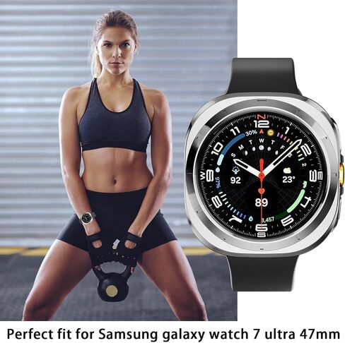 CASE متوافق مع Samsung Galaxy Watch Ultra 47mm Case Soft TPU غطاء الوجه الواقي الواقي لملحقات Galaxy Watch 47 مم (أحمر ، Ultra-47mm) in Kuwait