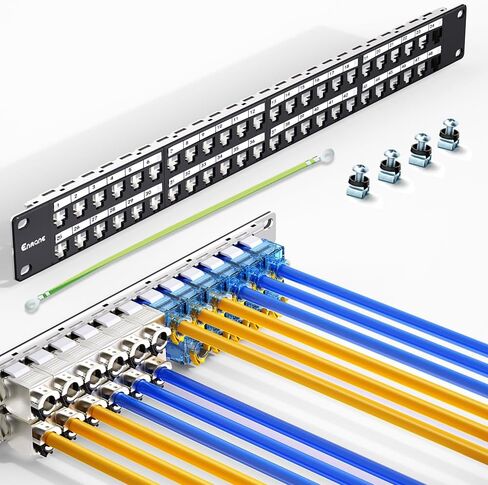48 PORTPRAY BLANK KEYSTONE PATCH PANCE Rackmount & Wall Mount 1U 19 بوصة لوحة تصحيح RJ45 Keystone Patch Plant لشبكة Gigabit in Kuwait