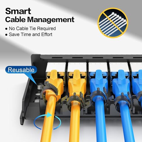 Patch Panel 6 Port 0.5U with 6pcs CAT6A Coupler Keystone STP Cat6 Network Patch Panel 10G No Punch Down Time-Saver Ethernet Rj45 Patch Panel (with Cat6a Kestone Jack Shielded) in Kuwait