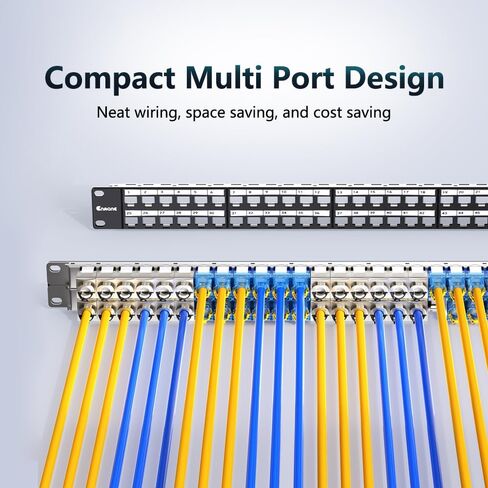 48 PORTPRAY BLANK KEYSTONE PATCH PANCE Rackmount & Wall Mount 1U 19 بوصة لوحة تصحيح RJ45 Keystone Patch Plant لشبكة Gigabit in Kuwait