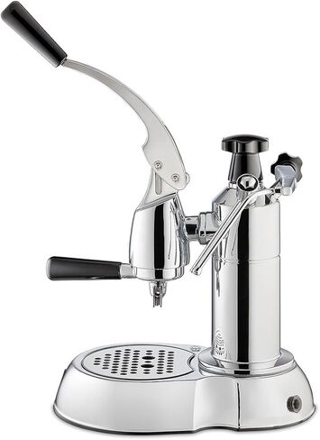 La Pavoni PSW-16 Stradivari 16-Cup Lever Espresso Machine | تشطيب الكروم مع مقابض الخشب | 38 أونصة غلاية لمدة 16 طلقة | نظام مزدوج مزدوج وتصميم رافعة المكبس | صنع في إيطاليا | الصفحة الرئيسية والمقاهي in Kuwait