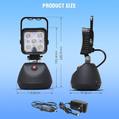 15W LED WORK LIGHT BASE Strong Magnet Aluminium Alloy 2000lm IP65 مقبض مقاومة للتربة المضاد للماء. in Kuwait