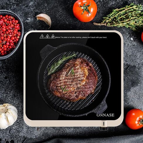 Double Induction Cooktop, 1800W Portable Stove Top Electric with Removable Non-Stick Griddle Pan, 2 Induction Burners, 11 Temperature & Power Levels, 3-Hour Timer, White in Saudi Arabia