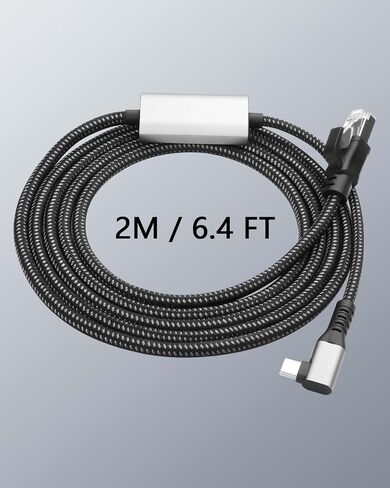 CERRXIAN USB C to 2.5 Gbps Ethernet Cable 6.5 FT, RJ45 LAN to USB C Adapter, Directly Connected Cat Network Cable Converter to Type C Cable Support USB-C Port Laptops in Saudi Arabia