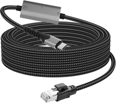 CERRXIAN USB C to 2.5 Gbps Ethernet Cable 6.5 FT, RJ45 LAN to USB C Adapter, Directly Connected Cat Network Cable Converter to Type C Cable Support USB-C Port Laptops in Kuwait