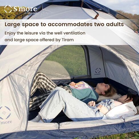 S'more Emergency Tent Shelter ، خيمة البقاء على قيد الحياة لشخصين ، مأوى خفيفة الوزن ومحمولة شمس الظل ، UFP 30+ خيمة مقاومة للماء ومقاومة للرياح للتخييم ، المشي لمسافات طويلة ، حقائب الظهر والأنشطة الخارجية in Saudi Arabia