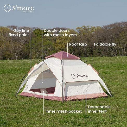 S'more Emergency Tent Shelter ، خيمة البقاء على قيد الحياة لشخصين ، مأوى خفيفة الوزن ومحمولة شمس الظل ، UFP 30+ خيمة مقاومة للماء ومقاومة للرياح للتخييم ، المشي لمسافات طويلة ، حقائب الظهر والأنشطة الخارجية in Saudi Arabia
