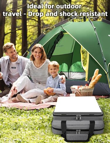 Muzale Starlink Mini Case for Starlink Mini Dish Kit Bag Bag مع أحزمة الكتف مقبض حقيبة حمل محمولة مع بطانة القطن لاكسسوارات كابلات رمادية in Kuwait