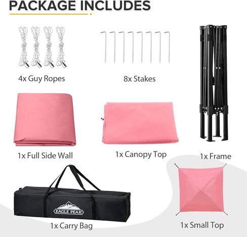 Eagle Peak Flex Ultra Compact 4x4 Pop-Up Canopy Tent مع أعلى من تنفيس ، ملجأ للشمس ، غرفة تغيير الملابس السريعة ، مظلة الخصوصية المحمولة للتخييم ، الصور ، والمزيد (رمادي) in Kuwait