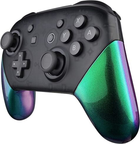 eXtremeRate Chameleon Replacement Handle Grips for Nintendo Switch Pro Controller, Purple Blue DIY Hand Grip Shell for Nintendo Switch Pro - Controller NOT Included in Saudi Arabia