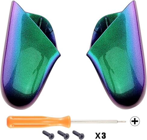 eXtremeRate Chameleon Replacement Handle Grips for Nintendo Switch Pro Controller, Purple Blue DIY Hand Grip Shell for Nintendo Switch Pro - Controller NOT Included in Saudi Arabia