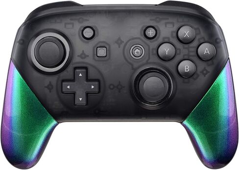 eXtremeRate Chameleon Replacement Handle Grips for Nintendo Switch Pro Controller, Purple Blue DIY Hand Grip Shell for Nintendo Switch Pro - Controller NOT Included in Saudi Arabia