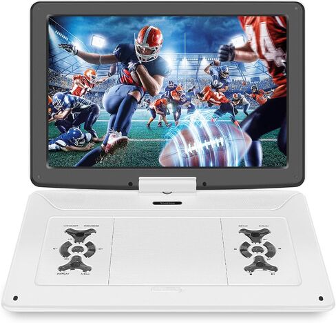 17.9" Portable DVD Player with 15.6’’ Large HD Screen, 6Hrs Play, DVD Player Portable with Dual Speaker, Last Memory, Support SYNC TV/USB/SD Card, Play All Discs Format Except Blu-ray, Purple in Kuwait
