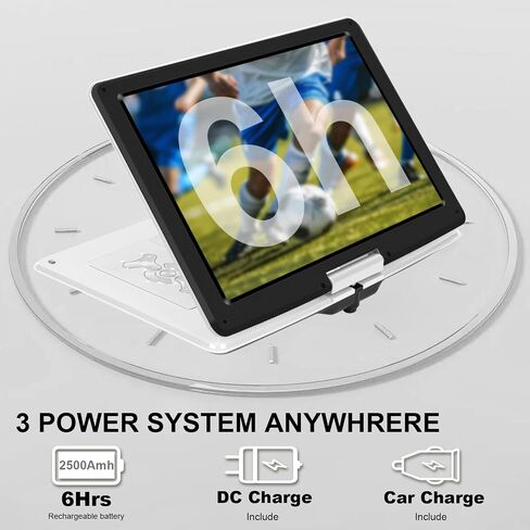 17.9" Portable DVD Player with 15.6’’ Large HD Screen, 6Hrs Play, DVD Player Portable with Dual Speaker, Last Memory, Support SYNC TV/USB/SD Card, Play All Discs Format Except Blu-ray, Purple in Kuwait