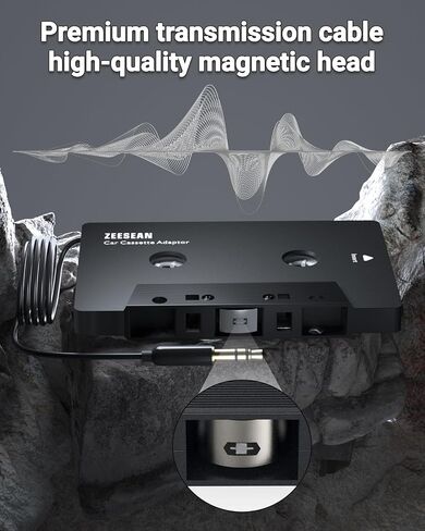 Car Bluetooth 5.1 Cassette Adapter Support TF Card, Wireless Cassette Aux Adapter, Car Audio Bluetooth Receiver, Tape Player Adapter for Vehicle in Saudi Arabia