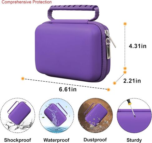 Elonbo Carrying Case for GiipGoop/Anbernic RG34XX Retro Handheld Game Consoles, RG34XX Classic Retro Gaming Console Portable Gaming Console Storage Bag, Linux System Games Organizer Holder, Purple in Saudi Arabia