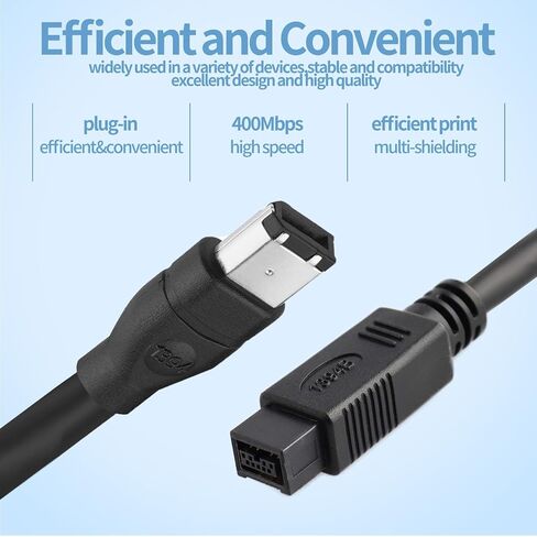 Firewire IEEE 1394 Cable 6ft ، Cable Ilink لـ Sony DV Handycam ، كاميرا الفيديو ، الكاميرا ، الطابعة ، محرك الأقراص الثابت in Kuwait