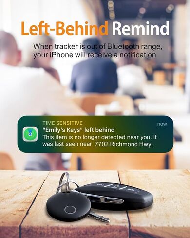TAG REYKE SMART ، Tracker Bluetooth Luggage ، يعمل مع Apple Find My (iOS Only) ، محدد موقع العناصر للمفاتيح ، الأمتعة ، حقيبة الظهر ، محفظة ، IP67 مقاومة للماء ، 4 حزمة in Kuwait
