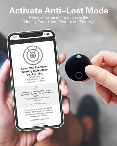 TAG REYKE SMART ، Tracker Bluetooth Luggage ، يعمل مع Apple Find My (iOS Only) ، محدد موقع العناصر للمفاتيح ، الأمتعة ، حقيبة الظهر ، محفظة ، IP67 مقاومة للماء ، 4 حزمة in Kuwait