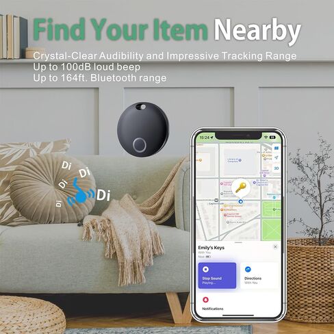 TAG REYKE SMART ، Tracker Bluetooth Luggage ، يعمل مع Apple Find My (iOS Only) ، محدد موقع العناصر للمفاتيح ، الأمتعة ، حقيبة الظهر ، محفظة ، IP67 مقاومة للماء ، 4 حزمة in Kuwait
