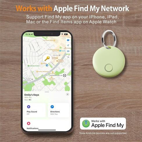 Reyke Smart Tag, Bluetooth Luggage Tracker, Works with Apple Find My (iOS Only), Item Locator for Keys, Luggage, Backpack, Wallet, IP67 Waterproof, 4 Pack in Kuwait