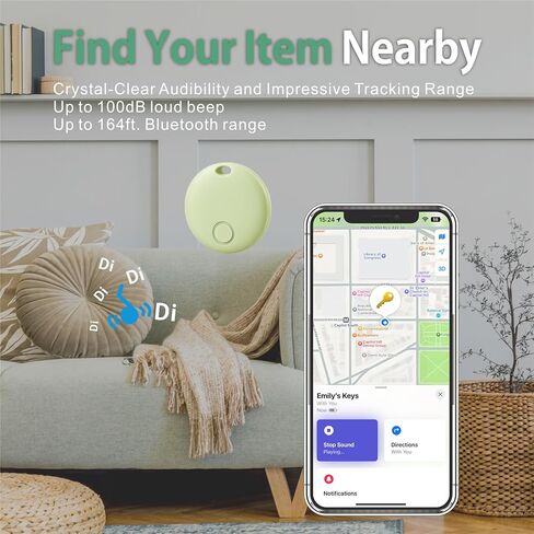 Reyke Smart Tag, Bluetooth Luggage Tracker, Works with Apple Find My (iOS Only), Item Locator for Keys, Luggage, Backpack, Wallet, IP67 Waterproof, 4 Pack in Kuwait