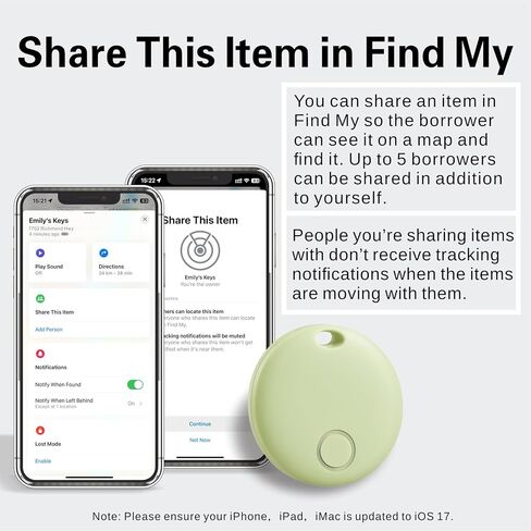 Reyke Smart Tag, Bluetooth Luggage Tracker, Works with Apple Find My (iOS Only), Item Locator for Keys, Luggage, Backpack, Wallet, IP67 Waterproof, 4 Pack in Kuwait