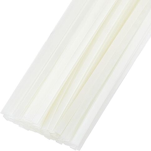BENECREAT 120Pcs White Thermal Glue Strips, 11.2x0.2inch Long Thermal Pictures Binding Glue Strips for Albums Crafts Textbook Books, 1mm Thick in Saudi Arabia
