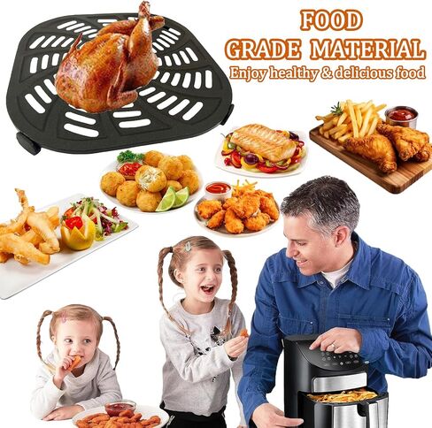 رف مقلاة هوائية لـ 6.5QT Ninja OS300/OS301/FD302/FD305/OP302 مقلاة هوائية لطباخ الضغط Foodi، مقلاة هوائية مطورة، صينية شواء، صينية صينية إدراج، رف شبكي لمقلاة هوائية Ninja 6.5QT in Saudi Arabia