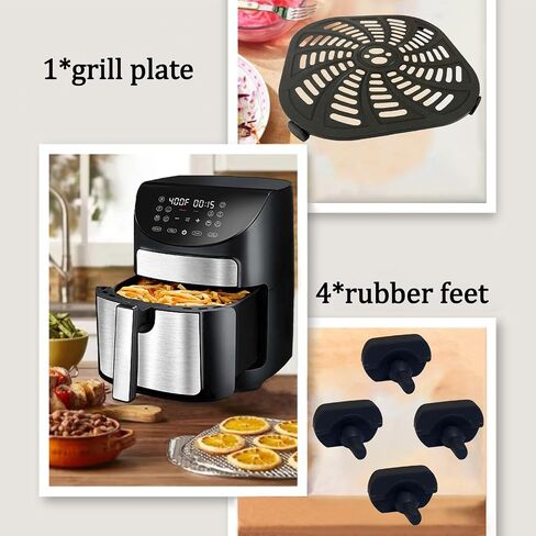 رف مقلاة هوائية لـ 6.5QT Ninja OS300/OS301/FD302/FD305/OP302 مقلاة هوائية لطباخ الضغط Foodi، مقلاة هوائية مطورة، صينية شواء، صينية صينية إدراج، رف شبكي لمقلاة هوائية Ninja 6.5QT in Saudi Arabia