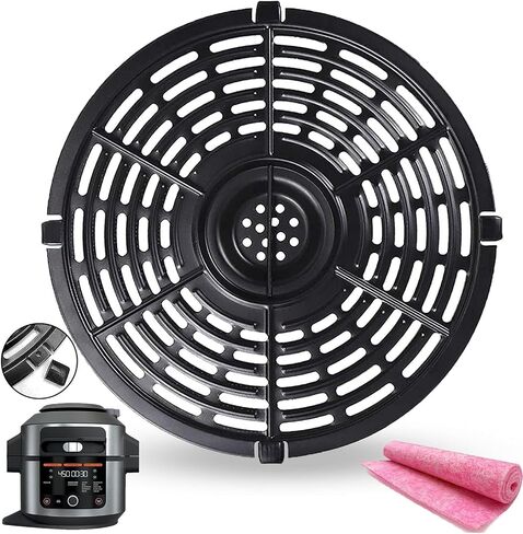 رف مقلاة هوائية لـ 6.5QT Ninja OS300/OS301/FD302/FD305/OP302 مقلاة هوائية لطباخ الضغط Foodi، مقلاة هوائية مطورة، صينية شواء، صينية صينية إدراج، رف شبكي لمقلاة هوائية Ninja 6.5QT in Saudi Arabia
