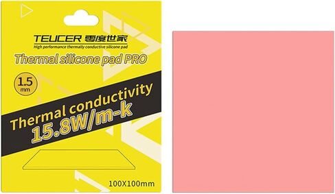 Thermal Pad 15.8 W/mK, 100x100x3mm, Non Conductive Heat Resistance High Temperature Resistance, Silicone Thermal Pads for PC Laptop PS4/PS5/CPU/GPU/Computer in Kuwait