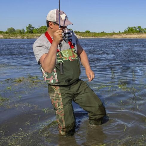 Chest Waders with Boots, Fishing Hunting Waders,Wading Boot Nylon PVC Waterproof for Fly Fishing Waders Men & Women in Kuwait