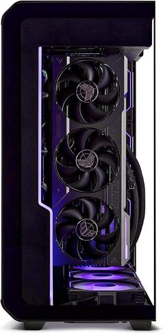 SSUPD Xhuttle White ATX Mid Tower Gaming Case, with a Dual - Chamber Design, Panoramic Tempered Glass,Vertical GPU Airflow, Includes 3 x 120mm ARGB Reverse Fan, RGB Strip (White) in Saudi Arabia