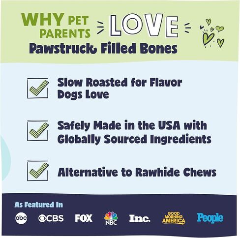 Pawstruck Small 3" Filled Dog Bones Variety Pack - Peanut Butter, Cheese & Bacon, Beef Flavors - Made in USA Long Lasting Stuffed Femur Treat for Aggressive Chewers - Pack of 3 - Packaging May Vary in Saudi Arabia