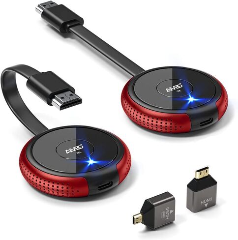 AIMIBO Wireless HDMI Transmitter and Receiver Kit 4K, Casting 2.4/5GHz Stable Video/Audio to Monitor, Projector, HDTV, Wireless HDMI Extender 165FT/50M Long Range for Laptop, PC, Camera, Blu-ray, PS5 in Kuwait