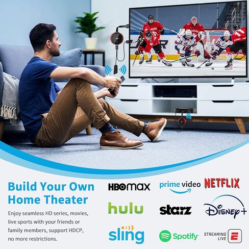AIMIBO Wireless HDMI Transmitter and Receiver Kit 4K, Casting 2.4/5GHz Stable Video/Audio to Monitor, Projector, HDTV, Wireless HDMI Extender 165FT/50M Long Range for Laptop, PC, Camera, Blu-ray, PS5 in Kuwait