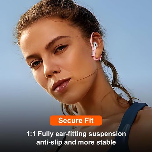 2 Pairs AirPods Ear Hooks for AirPods 4, 3, 2 & 1, AirPods Pro 2, AirPods Pro, [Adjustable] [Silicone] Upgraded Anti Slip Clip Grip [Added Velvet Storage Pouch] for Running Sports – White in Saudi Arabia