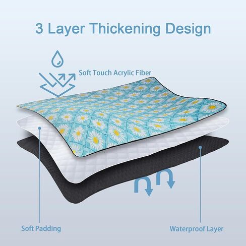 Picnic Blanket Extra Large(79" x 82"), 3-Layer Thickening Camping Blanket, Machine Washable Outdoor Blanket, Wear-Resistant, Soft and Comfortable, Sandproof Beach Mat for Beach, Park, Lawn in Saudi Arabia