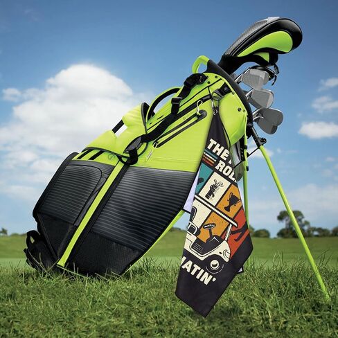 Golf and That's Why I'm Here Repeat Printed Microfiber Golf Towel, Funny Golf Towel Gifts and Golf Accessories for Men Women Dad Mom Grandpa, Fathers Day Birthday Gift for Golf Lover in Kuwait