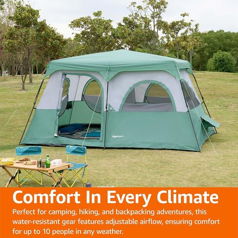 Amazon Basics Instant Camping Tent with Rainfly, Weather-Resistant, Quick Setup in Saudi Arabia