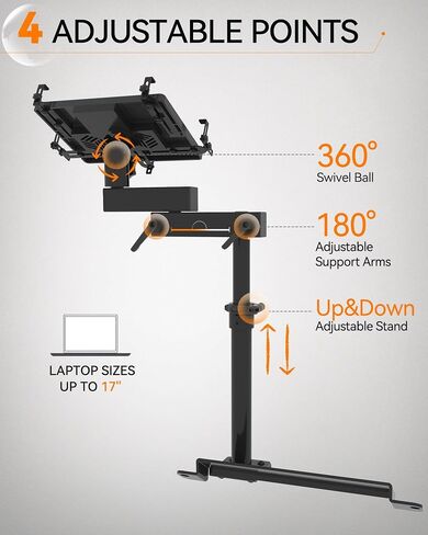 Vehicle Laptop Mount Fits for Tesla Cybertruck Laptop Stand Holder for Passenger Seat Fit Laptops Up to 17" in Saudi Arabia