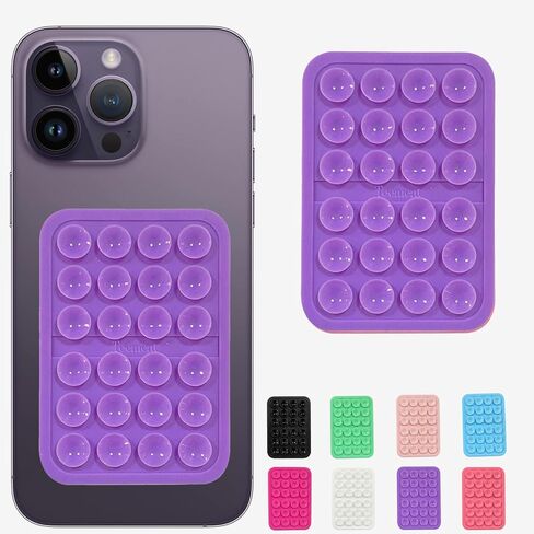 Suction Phone Case Mount, Sillicon Adhesive Phone Accessory for iPhone and Android, Hands-Free Fidget Toy Mirror Shower Phone Holder, Tiktok Videos and Selfies (Royal Blue) in Saudi Arabia